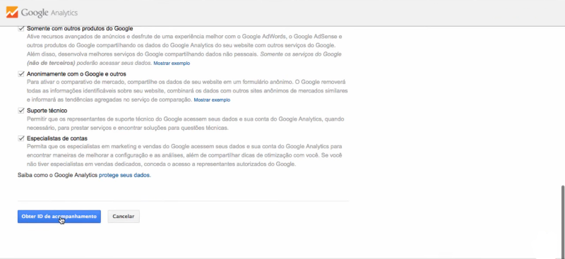 Configurar o google Analytics